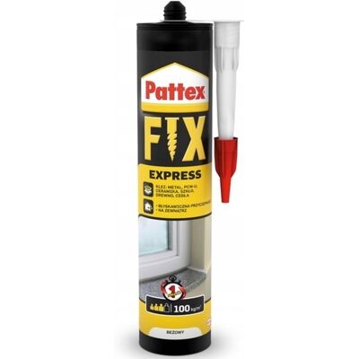 3x Klej Pattex Fix Express Montażowy Błyskawiczny Mocny Wodoodporny 375g 3x Klej Pattex Fix Express Montażowy Błyskawiczny Mocny Wodoodporny 375g