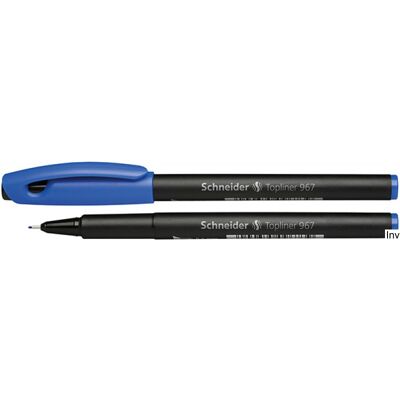 Cienkopis Schneider Topliner 967 Niebieski 0,4 Mm Z Fibrową Końcówką W Metalowej Oprawie Cienkopis Schneider Topliner 967 Niebieski 0,4 Mm Z Fibrową Końcówką W Metalowej Oprawie