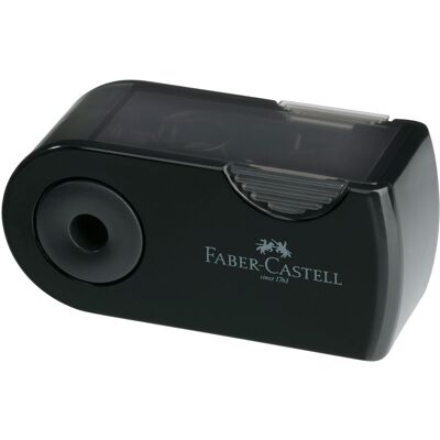 Faber-Castell 182710 - Składana Temperówka Sleeve Mini, Czarna Faber-Castell 182710 - Składana Temperówka Sleeve Mini, Czarna