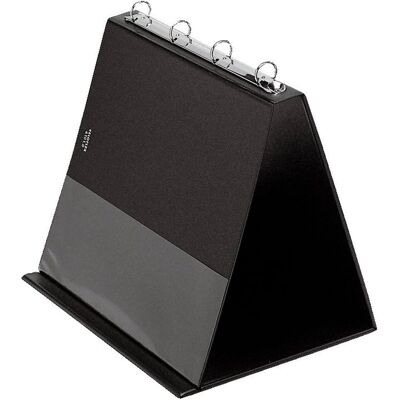 Veloflex Flipchart Stołowy A4 Poziomy Czarny Z 10 Koszulkami, 4-Pierścieniowy Veloflex Flipchart Stołowy A4 Poziomy Czarny Z 10 Koszulkami, 4-Pierścieniowy