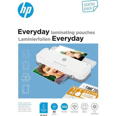 Folie Do Laminowania Hp Everyday 80 Mikronów Błyszczące 100 Szt. A4 A5 A6 Folie Do Laminowania Hp Everyday 80 Mikronów Błyszczące 100 Szt. A4 A5 A6