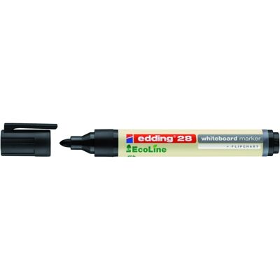 Marker Suchościeralny Edding 28 Ecoline, Okrągła, 1.5-3mm, Czarny Marker Suchościeralny Edding 28 Ecoline, Okrągła, 1.5-3mm, Czarny