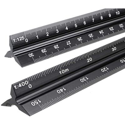 Inny producent Metalowa Linijka Trójkątna 30 Cm 2 Szt. Architekt Inżynier Skala Inny producent Metalowa Linijka Trójkątna 30 Cm 2 Szt. Architekt Inżynier Skala