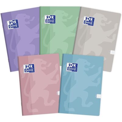 Notatnik W Kratkę A5 Oxford Touch Pastel Zeszyt 60 Kartek, Zestaw 5 Sztuk Notatnik W Kratkę A5 Oxford Touch Pastel Zeszyt 60 Kartek, Zestaw 5 Sztuk