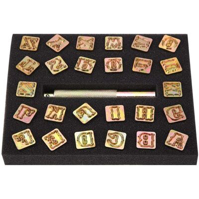 Inny producent Stempel Alfabetowy Ze Stemplem Dziurkowanym, 13 Mm, W Stylu Vintage, 26 Liter, Narzędzia Do Prac Ręcznych Inny producent Stempel Alfabetowy Ze Stemplem Dziurkowanym, 13 Mm, W Stylu Vintage, 26 Liter, Narzędzia Do Prac Ręcznych
