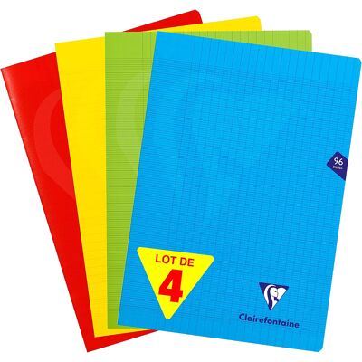 Zestaw 4 Notesów A4 Clairefontaine Kosmos 96 Stron Zestaw 4 Notesów A4 Clairefontaine Kosmos 96 Stron