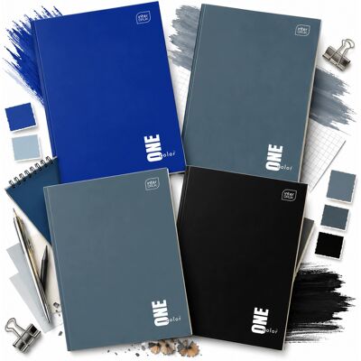 Zeszyt A4 60 Kartek Kratka Interdruk One Color 5 Szt Mix Kolorów Zeszyt A4 60 Kartek Kratka Interdruk One Color 5 Szt Mix Kolorów