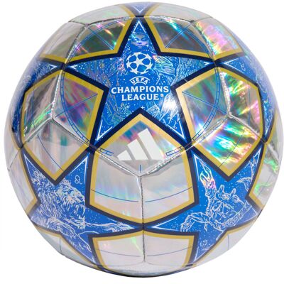 Adidas UEFA Champions League Training Foil Ball JP1549, unisex, piłki do piłki nożnej, Srebrne Adidas UEFA Champions League Training Foil Ball JP1549, unisex, piłki do piłki nożnej, Srebrne