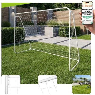 Pltb Bramka Do Piłki Nożnej 213x150 Metalowa Ogrodowa Z Siatką Prezent + E-BOOK-1 Pltb Bramka Do Piłki Nożnej 213x150 Metalowa Ogrodowa Z Siatką Prezent + E-BOOK-1