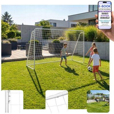 Pltb Duża Bramka Piłkarska Dla Dzieci Metalowa Treningowa 213x150 cm + E-BOOK-2 Pltb Duża Bramka Piłkarska Dla Dzieci Metalowa Treningowa 213x150 cm + E-BOOK-2