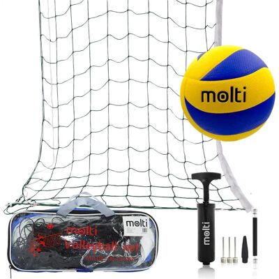 Kom Siatka MOLTI+piłka PS002 żółt-grana r.5+pompka Kom Siatka MOLTI+piłka PS002 żółt-grana r.5+pompka