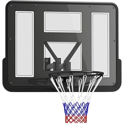 Kosz do koszykówki SPORTNOW z tablicą do użytku zewnętrznego i wewnętrznego, tablica do koszykówki ze stalowym koszem Ø45 cm i siatką, montaż ścienn.. Kosz do koszykówki SPORTNOW z tablicą do użytku zewnętrznego i wewnętrznego, tablica do koszykówki ze stalowym koszem Ø45 cm i siatką, montaż ścienn..