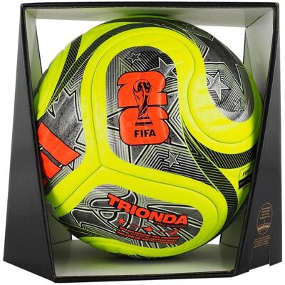 Piłka nożna adidas World Cup 26 Trionda Pro Winter zielono-czarno-srebrna JD8023 5 Piłka nożna adidas World Cup 26 Trionda Pro Winter zielono-czarno-srebrna JD8023 5