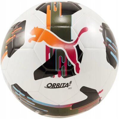 Piłka nożna Puma Orbita 6 MS biało-pomarańczowo-czarna 84335 01 4 Piłka nożna Puma Orbita 6 MS biało-pomarańczowo-czarna 84335 01 4