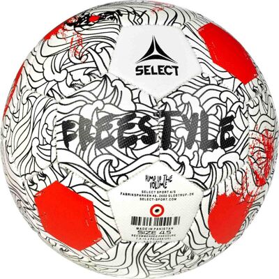 Piłka nożna uliczna SELECT Freestyle rozmiar 4,5 biało/czerwona - 4,5 Piłka nożna uliczna SELECT Freestyle rozmiar 4,5 biało/czerwona - 4,5