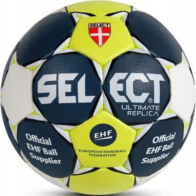 Piłka ręczna Select Ultimate Official EHF biały/żółty/granatowy r. 3 lekka Piłka ręczna Select Ultimate Official EHF biały/żółty/granatowy r. 3 lekka