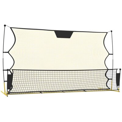 VMP Rebounder Piłkarski, Czarno-Żółty, 183x85x120 Cm, Poliester VMP Rebounder Piłkarski, Czarno-Żółty, 183x85x120 Cm, Poliester