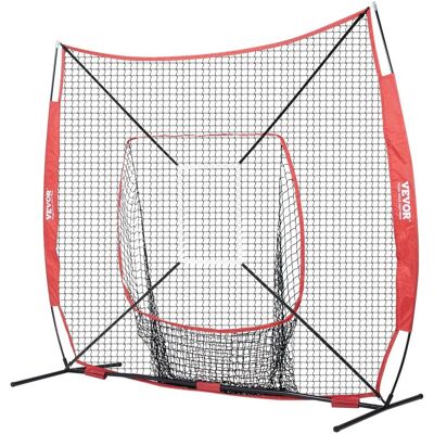 Vevor Siatka Treningowa Baseball 213x213 Cm Z Tee I Strefą Vevor Siatka Treningowa Baseball 213x213 Cm Z Tee I Strefą