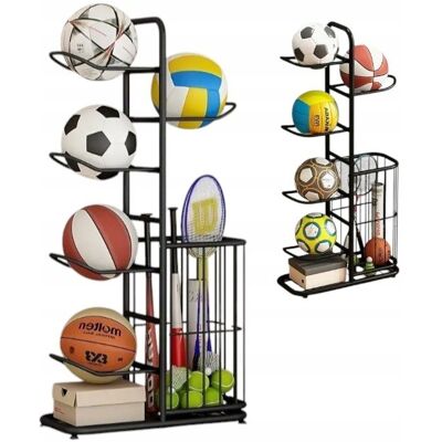 Inny producent Stojak Na 5 Piłek Z Koszem Przechowywanie Wielopoziom Organizer Art Sport Inny producent Stojak Na 5 Piłek Z Koszem Przechowywanie Wielopoziom Organizer Art Sport