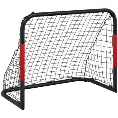 Bramka do piłki nożnej z siatką - czerwony i czarny stal - 90x48x71 cm - vidaXL Bramka do piłki nożnej z siatką - czerwony i czarny stal - 90x48x71 cm - vidaXL
