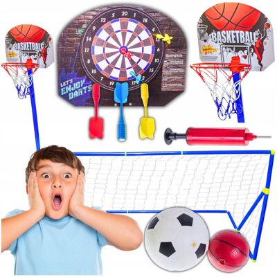 DK ZESTAW DO KOSZYKÓWKI 3w1 KOSZ KOSZA DZIECI BRAMKA PIŁKA TABLICA RZUTKI DART DK ZESTAW DO KOSZYKÓWKI 3w1 KOSZ KOSZA DZIECI BRAMKA PIŁKA TABLICA RZUTKI DART