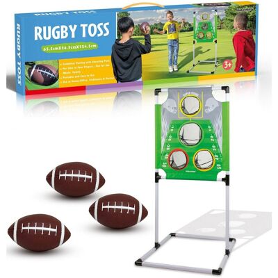 Sferazabawek Zestaw Do Zabawy W Rugby Bramka - Piłka Trenażer Z 4 Otworami I 3 Piłkami Abawka Sportowa Na Świeżym Powietrzu Do Treningu Sferazabawek Zestaw Do Zabawy W Rugby Bramka - Piłka Trenażer Z 4 Otworami I 3 Piłkami Abawka Sportowa Na Świeżym Powietrzu Do Treningu