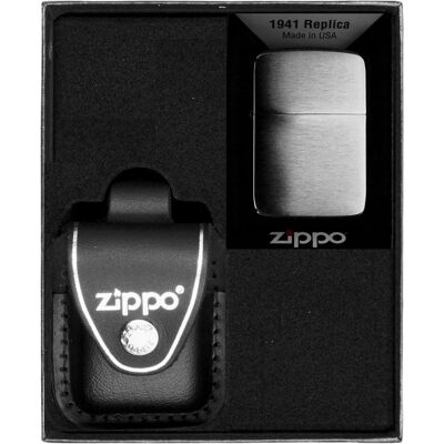 Zestaw Zapalniczka Zippo Replica Brush Chrome Prezentowy No3 Zestaw Zapalniczka Zippo Replica Brush Chrome Prezentowy No3