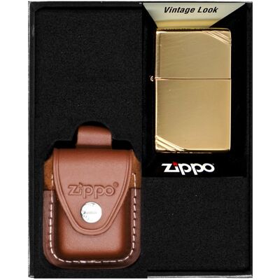 Zestaw Zapalniczka Zippo Vintage Brass High Polish Prezentowy No4 Zestaw Zapalniczka Zippo Vintage Brass High Polish Prezentowy No4