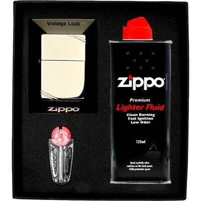 Zestaw Zapalniczka Zippo Vintage Chrome High Polish Prezentowy No1 Zestaw Zapalniczka Zippo Vintage Chrome High Polish Prezentowy No1
