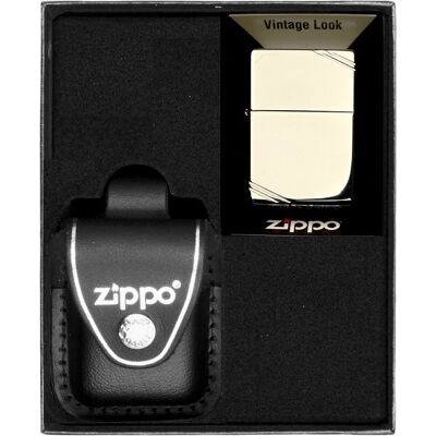 Zestaw Zapalniczka Zippo Vintage Chrome High Polish Prezentowy No3 Zestaw Zapalniczka Zippo Vintage Chrome High Polish Prezentowy No3