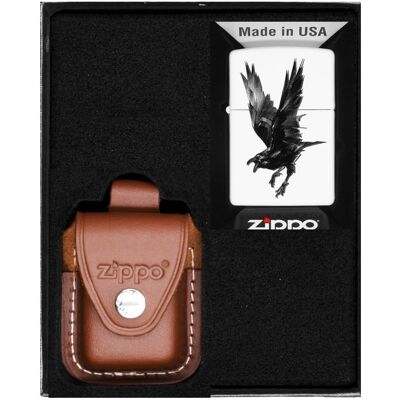 Zestaw Zippo Zapalniczka Raven Design Prezentowy No4 Zestaw Zippo Zapalniczka Raven Design Prezentowy No4