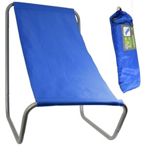 Royokamp, Leżak ogrodowo-plażowy składany + torba, niebieski