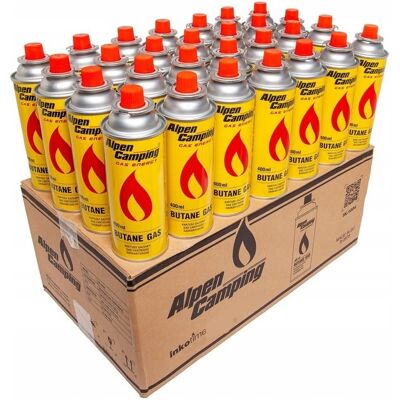 GAZ kartusz wkład gazowy ALPEN CAMPING 400ml x 28 GAZ kartusz wkład gazowy ALPEN CAMPING 400ml x 28