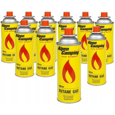 Alpen Camping Kartusz Gazowy Gaz Do Kuchenki Turystycznej Palnika Nabój Wkład X 10 Alpen Camping Kartusz Gazowy Gaz Do Kuchenki Turystycznej Palnika Nabój Wkład X 10