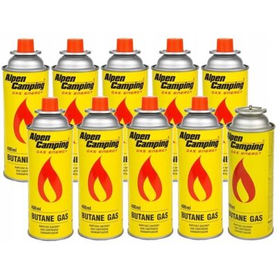 Alpen Camping Kartusz Gazowy Nabój Gaz Do Kuchenki Palnika X10 Kartridż Butla Gazowa Alpen Camping Kartusz Gazowy Nabój Gaz Do Kuchenki Palnika X10 Kartridż Butla Gazowa