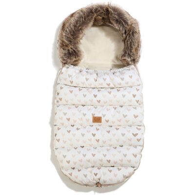 La Millou Śpiworek Do Wózka Uni Multi Heartbeat Beige La Millou Śpiworek Do Wózka Uni Multi Heartbeat Beige