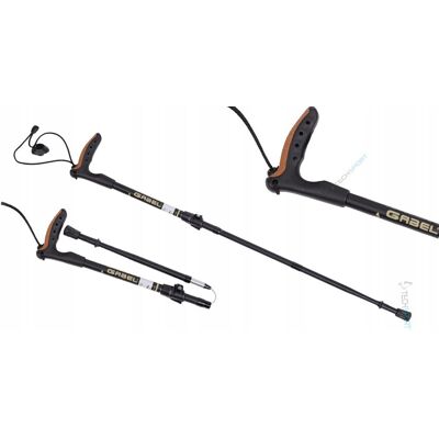 Laska Tekkingowa Gabel Explorer Wired F.L. Xtl 97-110cm Czarna Laska Tekkingowa Gabel Explorer Wired F.L. Xtl 97-110cm Czarna