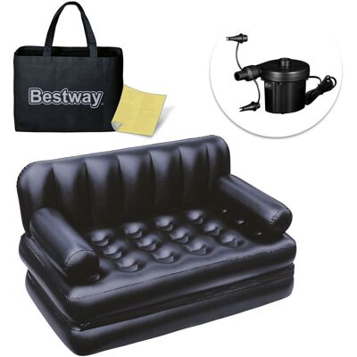 Materac dmuchany dwuosobowy do spania, sofa 188x152x64 cm, czarny, Bestway Materac dmuchany dwuosobowy do spania, sofa 188x152x64 cm, czarny, Bestway
