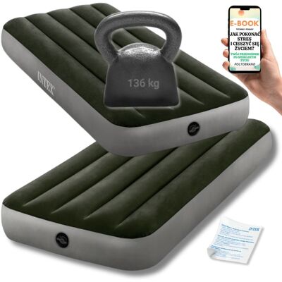 Materac Dmuchany Intex Łóżko Jednoosobowy 1 Osobowy + Ebook-1 Materac Dmuchany Intex Łóżko Jednoosobowy 1 Osobowy + Ebook-1
