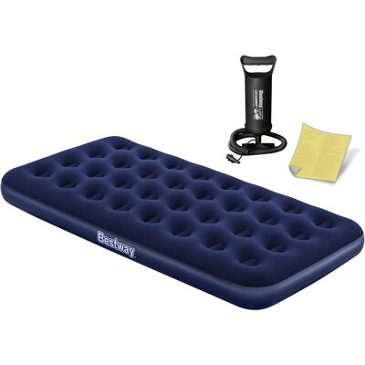 Materac dmuchany jednoosobowy do spania z pompą, 188x99x22 cm, Bestway Materac dmuchany jednoosobowy do spania z pompą, 188x99x22 cm, Bestway