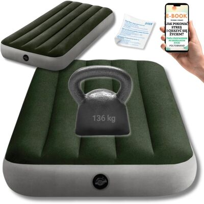 Materac Intex Dmuchany Ogrodowy Turystyczny Kempingowy Na Wyjazd Premium 1 Osobowy + Ebook-1 Materac Intex Dmuchany Ogrodowy Turystyczny Kempingowy Na Wyjazd Premium 1 Osobowy + Ebook-1