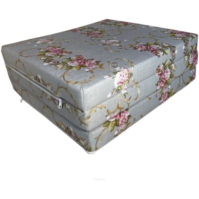 FortisLine Materac Turystyczny Rozkładany Szare Kwiaty Mikrofaza M 180x65x7cm FortisLine Materac Turystyczny Rozkładany Szare Kwiaty Mikrofaza M 180x65x7cm