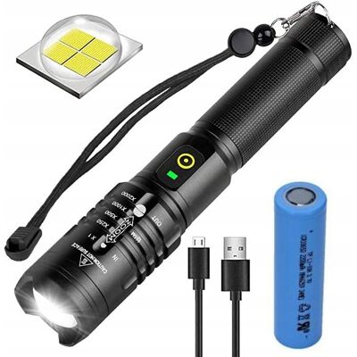 M-Tac Mocna Latarka Taktyczna Led Powerbank Ładowanie Usb Zoom Akumulator M-Tac Mocna Latarka Taktyczna Led Powerbank Ładowanie Usb Zoom Akumulator