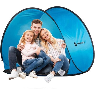 Springos Namiot Samorozkładający Się Pop Up 150 X 120cm Niebieski Springos Namiot Samorozkładający Się Pop Up 150 X 120cm Niebieski