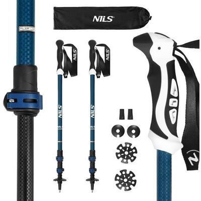Tk8601 Blue Kije Trekkingowe Aluminiowe Nils Tk8601 Blue Kije Trekkingowe Aluminiowe Nils