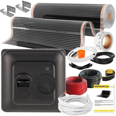 Mission Zestaw Ir Silver 160w 24m²,Szer.100cm + Aries Black Mission Zestaw Ir Silver 160w 24m²,Szer.100cm + Aries Black