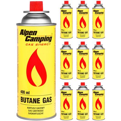 Zestaw KARTUSZ GAZOWY ALPEN CAMPING 400ml 227g 10szt Zestaw KARTUSZ GAZOWY ALPEN CAMPING 400ml 227g 10szt