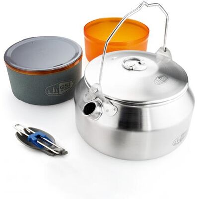 Zestaw Naczyń Turystycznych Z Czajnikiem Gsi Outdoors Glacier Stainless Ketalist Zestaw Naczyń Turystycznych Z Czajnikiem Gsi Outdoors Glacier Stainless Ketalist