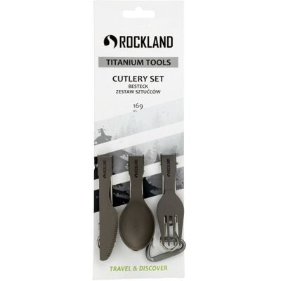 Zestaw Sztućców Titanium Tools Cutlery Set Rockland Zestaw Sztućców Titanium Tools Cutlery Set Rockland