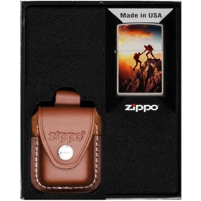Zestaw Zippo Zapalniczka Mountain Climbing Design Prezentowy No2 Zestaw Zippo Zapalniczka Mountain Climbing Design Prezentowy No2